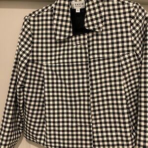 Black and White Houndstooth Jacket J’ENVIE New York size 4